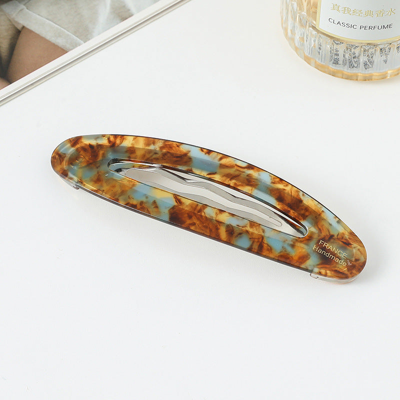 Wholesale Handmade Acetate Hair Clip Tortoise Shell Vintage French Style Women S Side Clip Hair Accessory