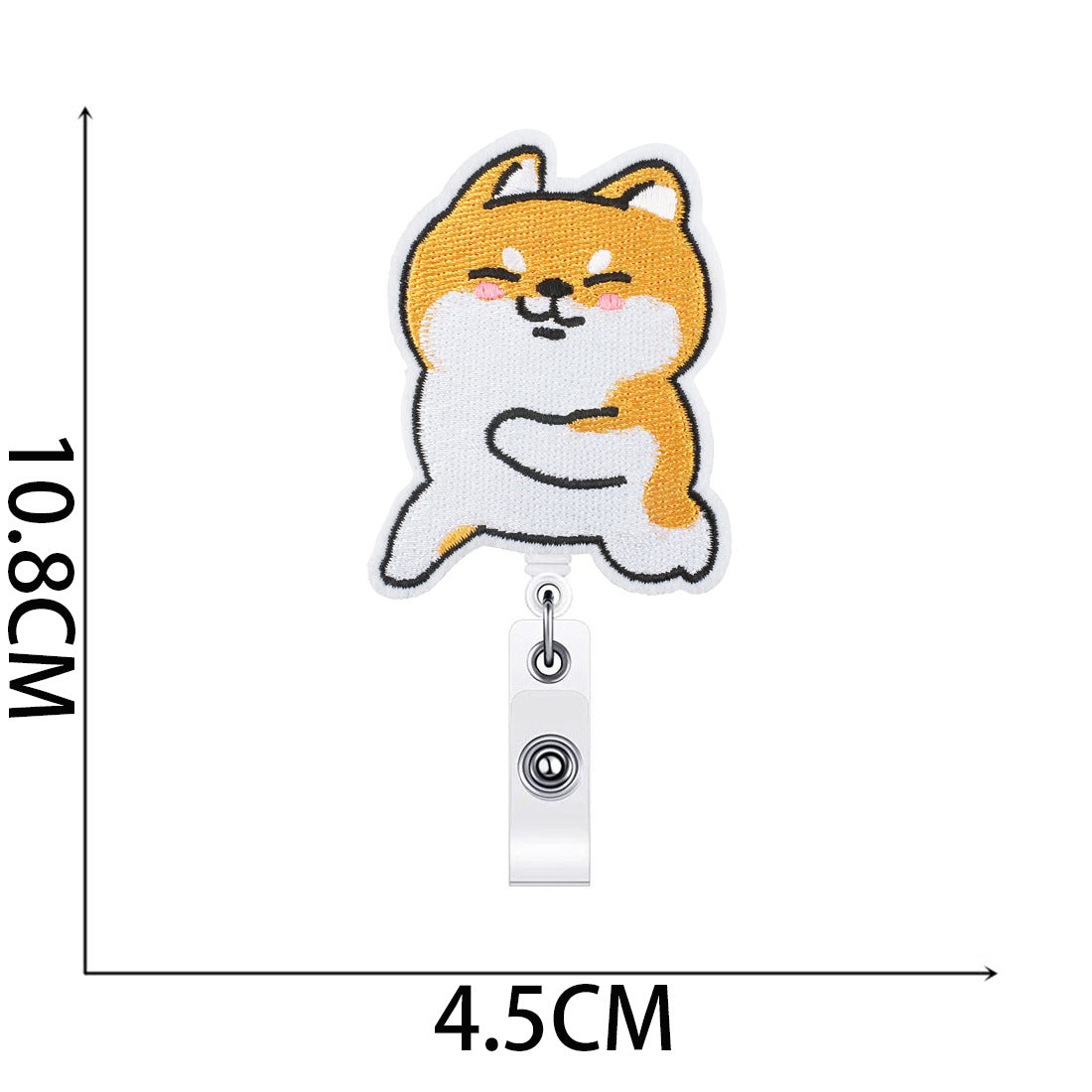 Wholesale Chai Dog Easy Pull Buckle Embroidered Cloth Sticker