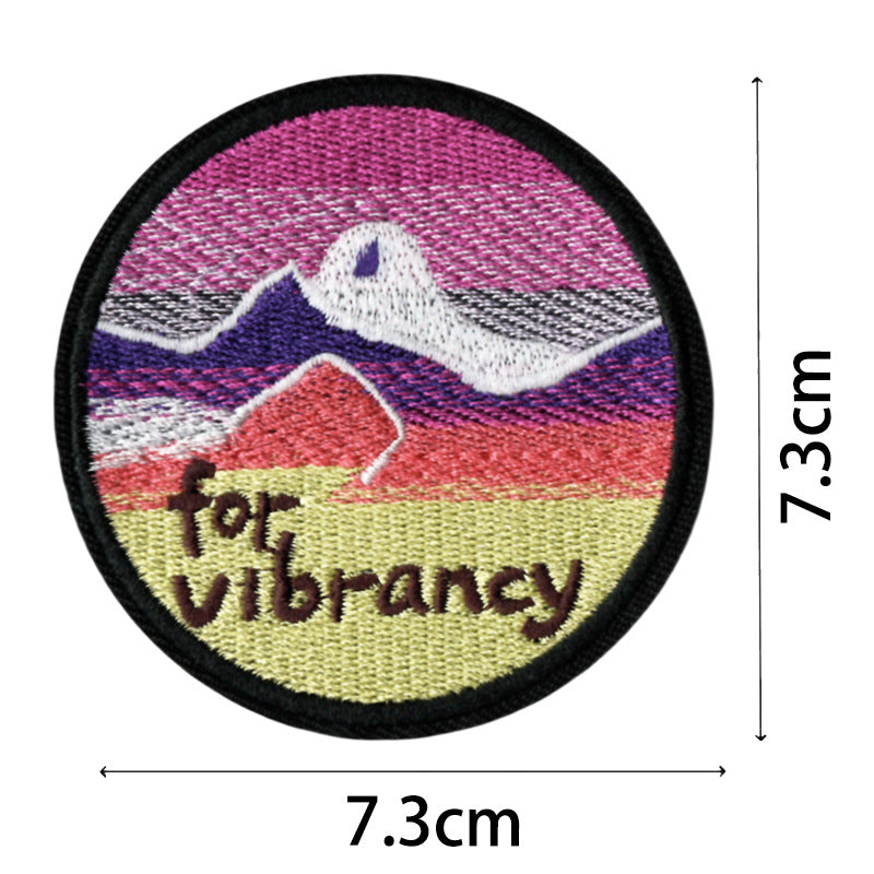 Wholesale Starry Sky Mountains Sunrise Embroidery DIY Patches