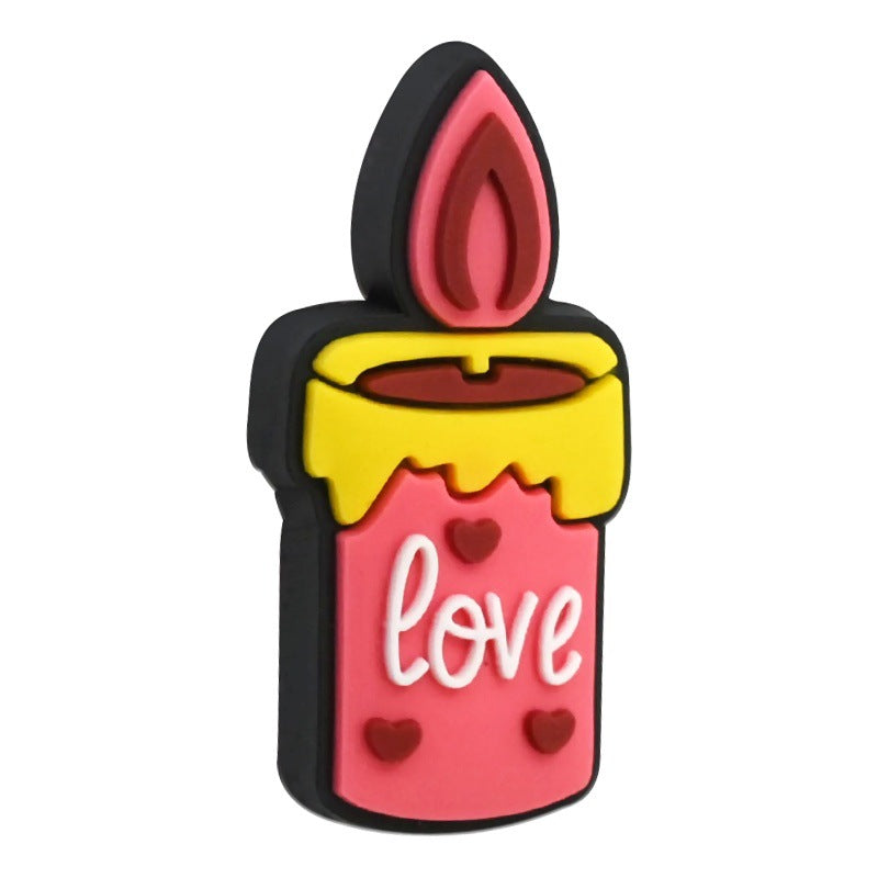 Wholesale Random 100pcs Red Cartoon Valentine' s Day Focal Beads