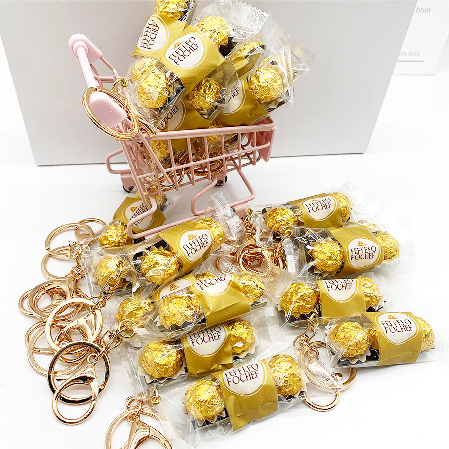 Wholesale Simulation Food Play Sands Chocolate Keychain