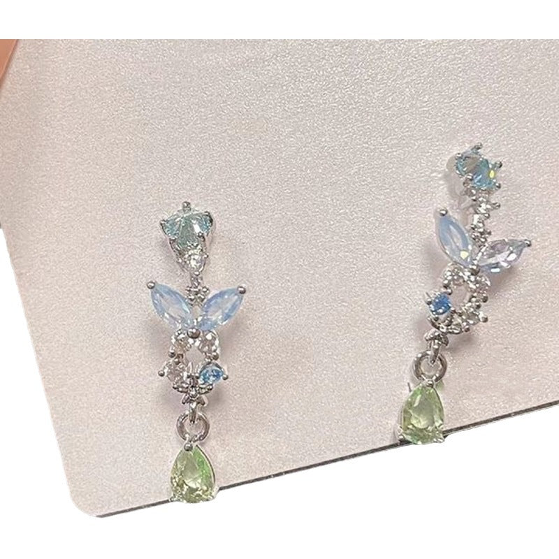 Pendientes de aleación de gotas de mariposa al por mayor