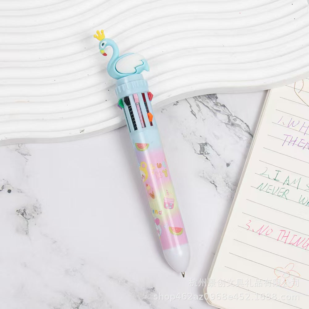 Wholesale Cartoon Head Ten Color Pen