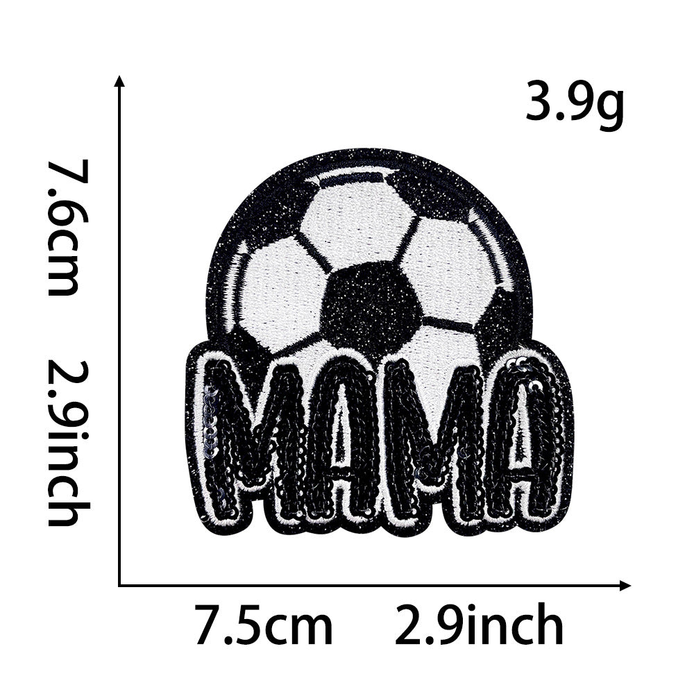 Wholesale 2026 Football Theme Embroidered Iron On Patch With Pink Bow Design DIY et Fashion Accessory OLY Exclusive
