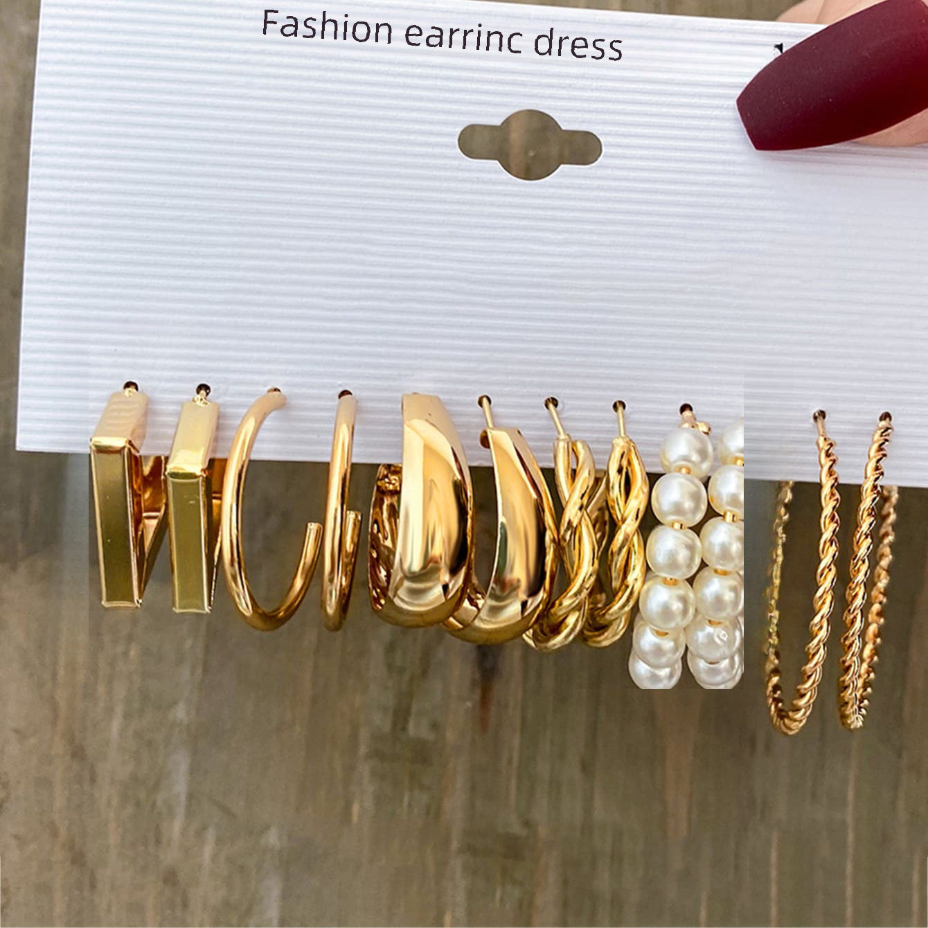 Wholesale Metal Hoop Square Geometric Earrings