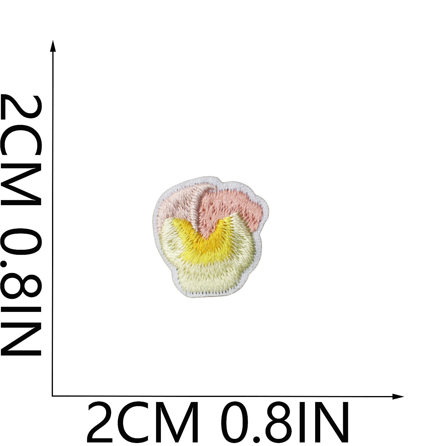 Wholesale Tulip Floral Embroidered Patch Iron On Peony Applique DIY Clothing Bag Decorative Craft Supply