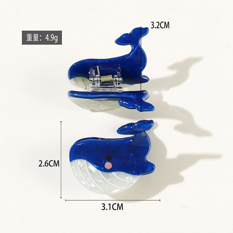 Wholesale Trendy Sardine Hair Claw Clip For Women PVC Painted Back Of Head Hair Accessory Boutique Resale Gift