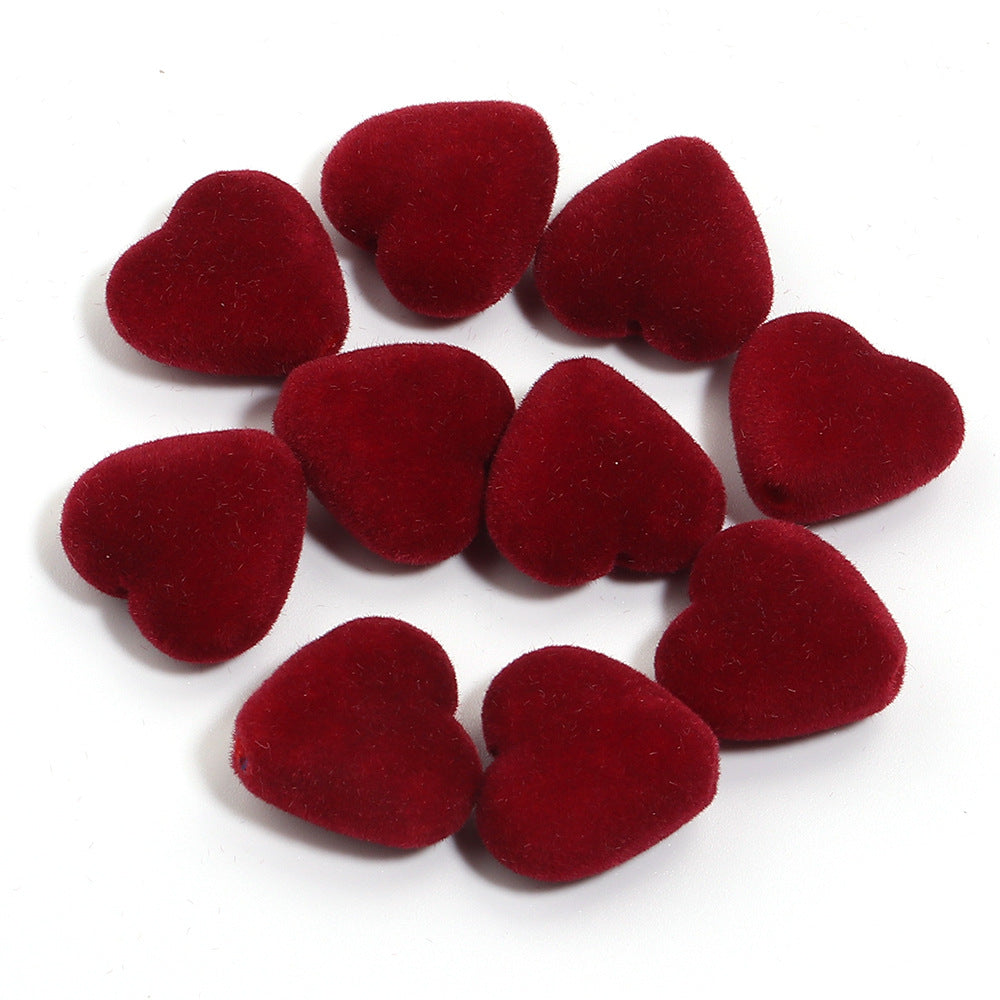 Wholesale 10pcs Acrylic  Series Peach Heart Large Hole Beads