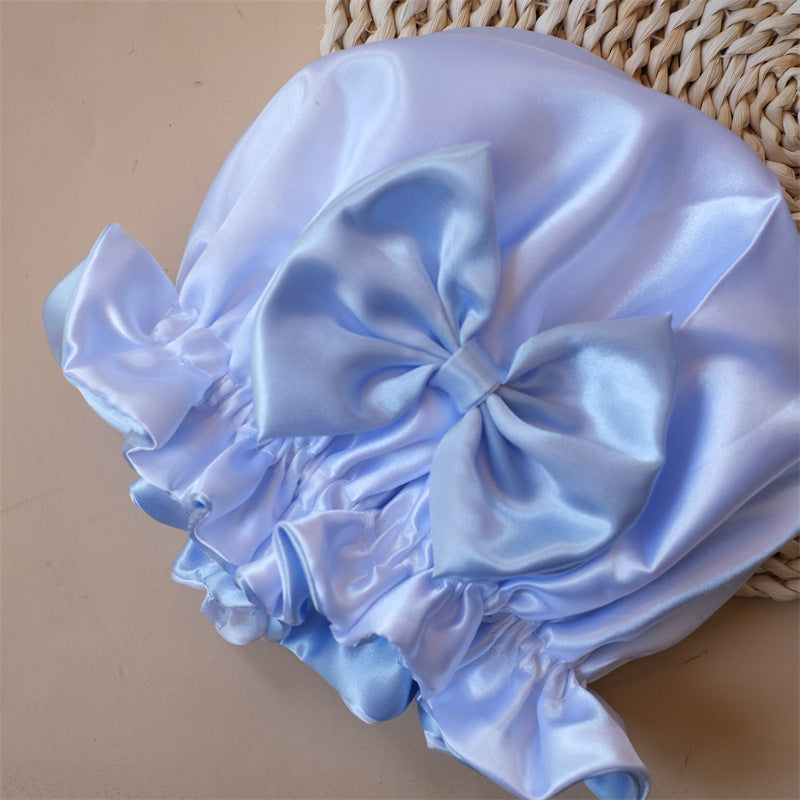 Niños de poliéster al por mayor niños bowknot nightcap