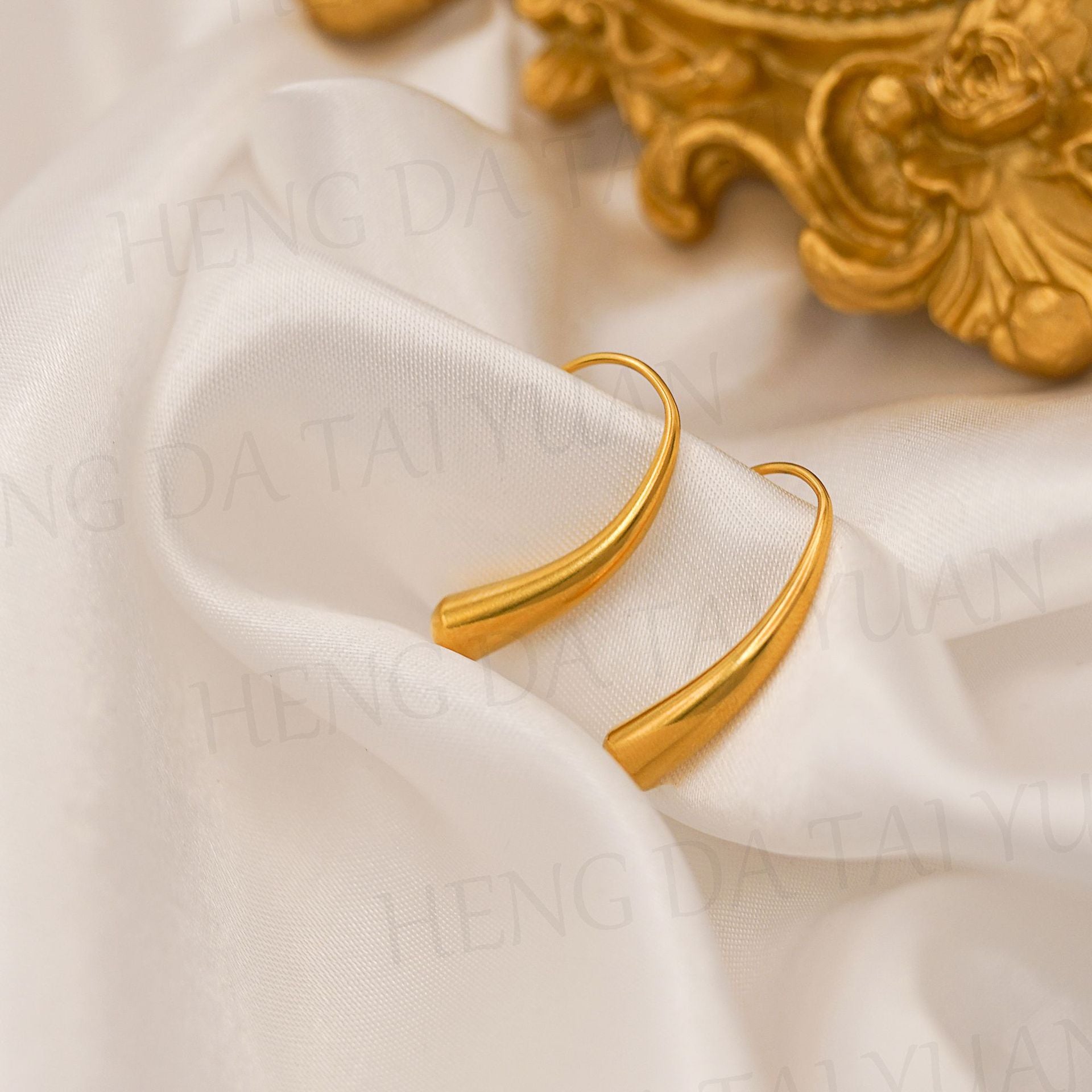 Wholesale Irregular Water Droplet Stainless Steel Earrings