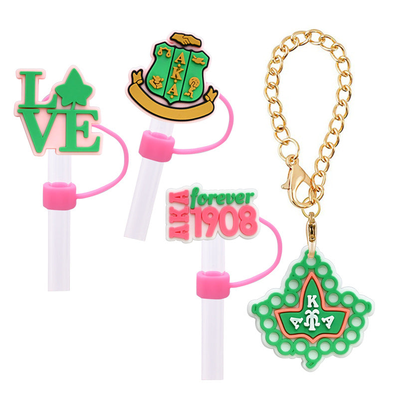 Wholesale Random 100pcs 10MM pink dust plug straw h accessories