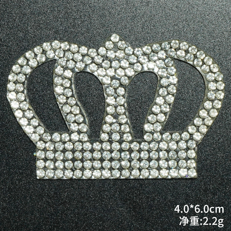 Wholesale 10pcs Multi specification rhinestone crown DIY Patches