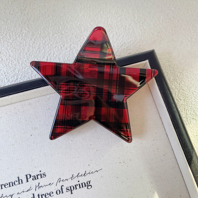 Wholesale Plaid Vintage Acetate Bow Hair Clip