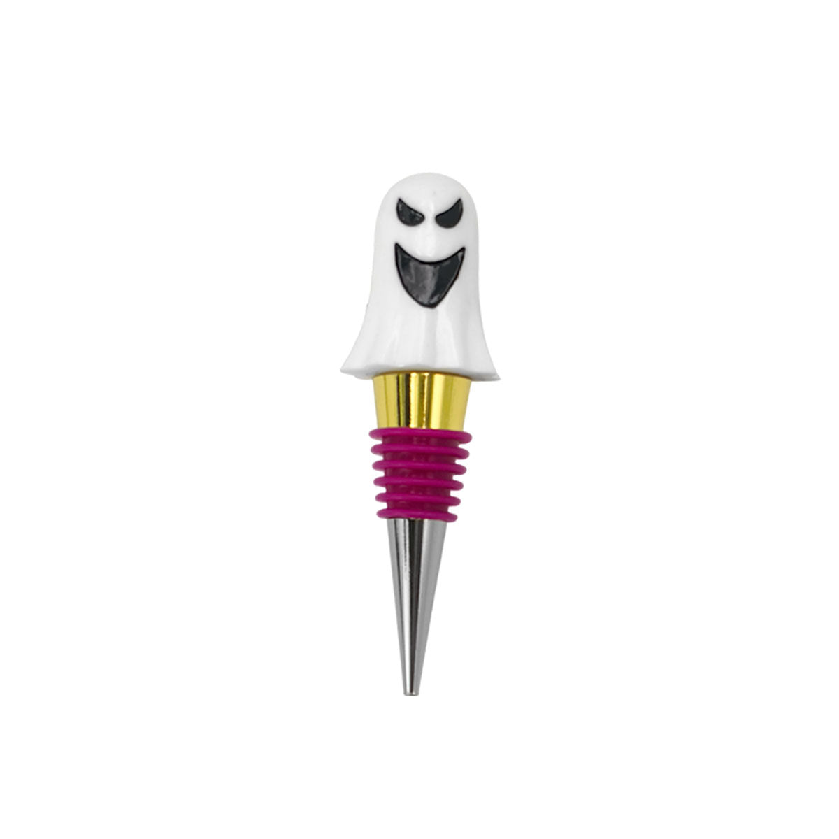 Wholesale Ghost-style two-tone electroplated wine stopper