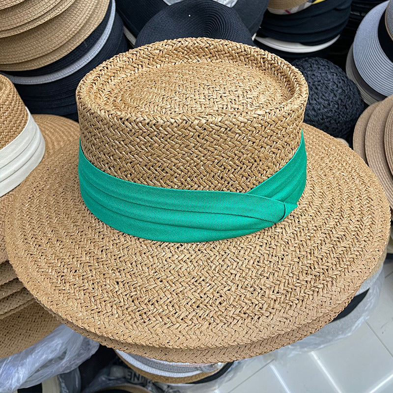 卸売夏織りつば太陽麦わら帽子