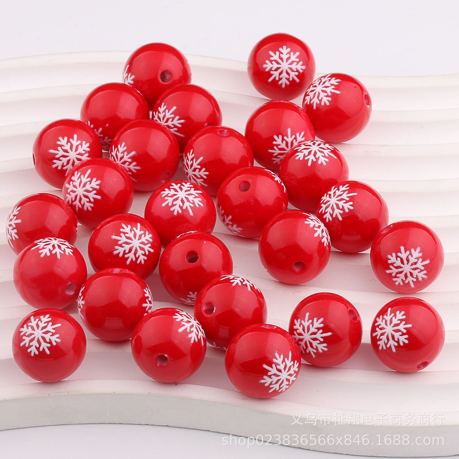 Wholesale 10PCS Acrylic Christmas Color DIY Jewelry Beaded Accessories