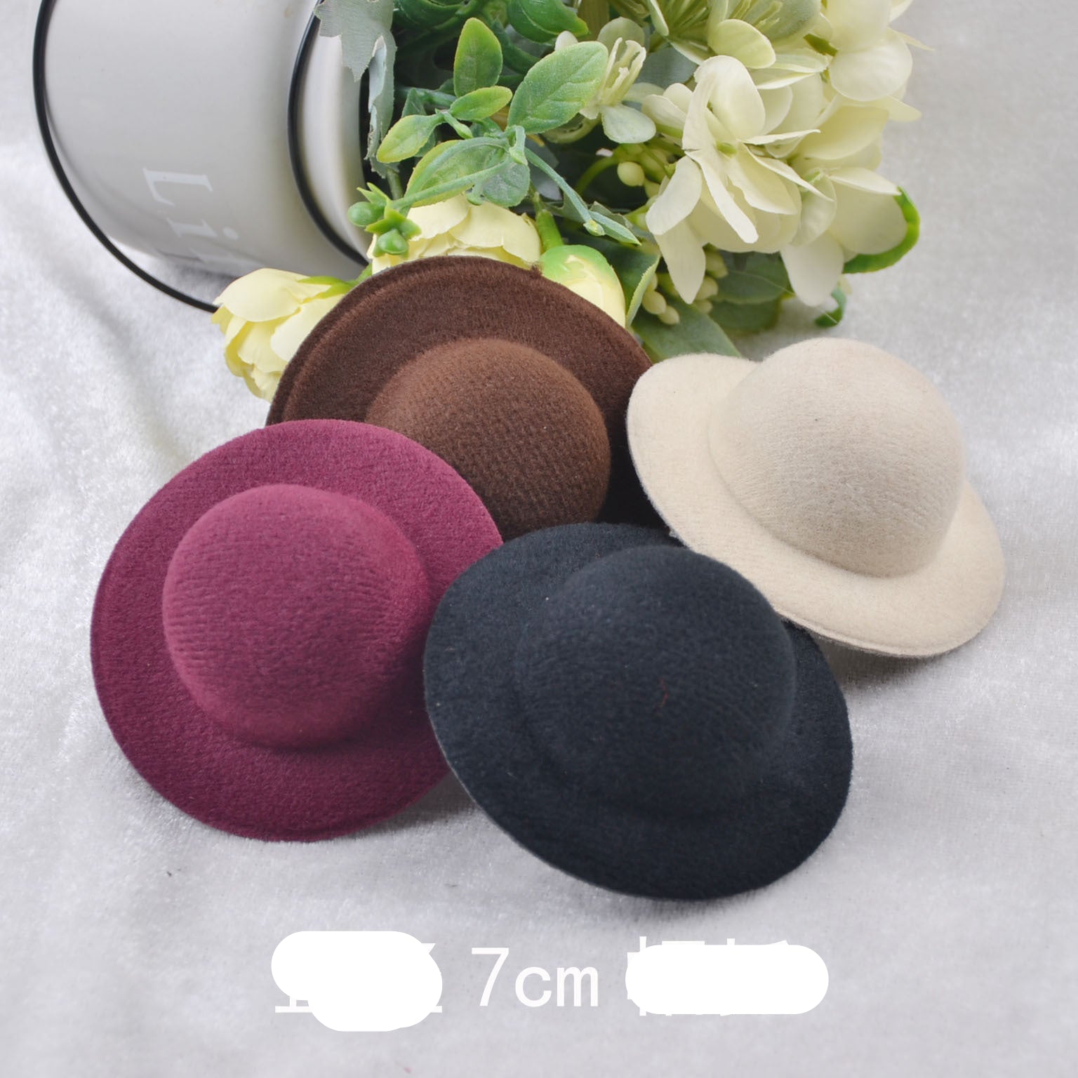 Wholesale M116-12 napping hat bare hat hairpin jewelry hat embryo small jewelry raw materials decorative bare hat 7cm
