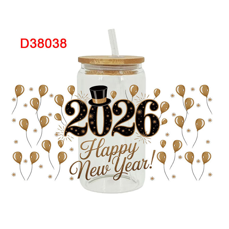 Wholesale UV transfer sticker for glass cups sticker 16OZ UV DTF WRAPS