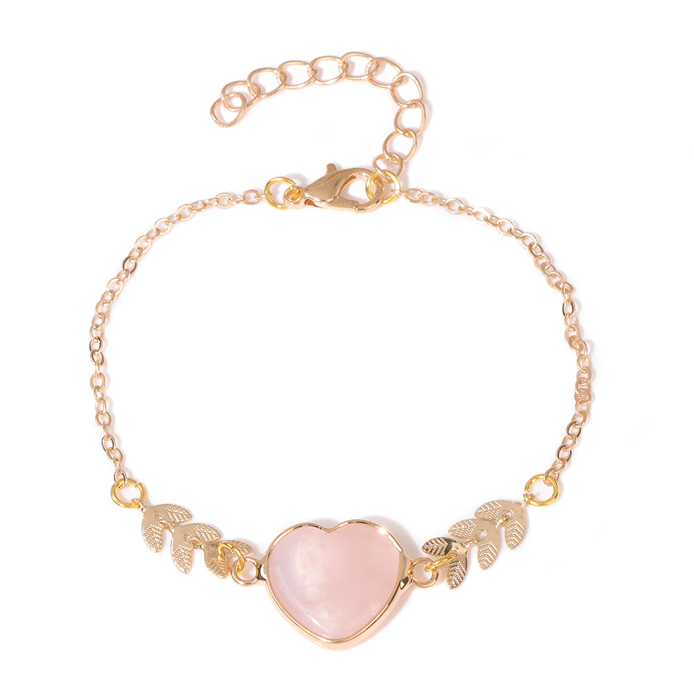 Wholesale Natural Stones Love Alloy Bracelet