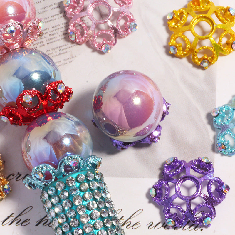 Wholesale 10pcs Hollow snowflake DIY bracelet necklace spacer beads