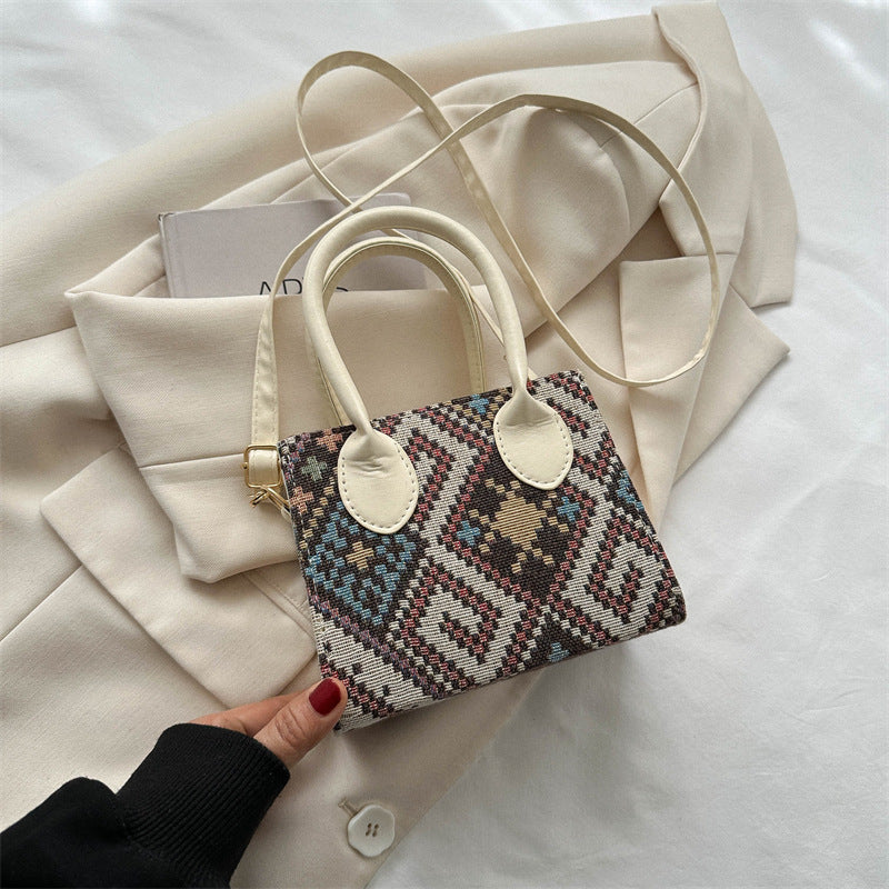 Wholesale PU Ethnic Style Small Square Bag