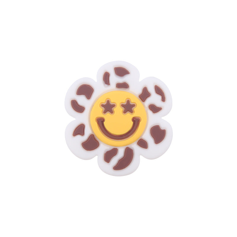 Wholesale Cartoon Flower Smiley Teether Creative DIY Focal Beads