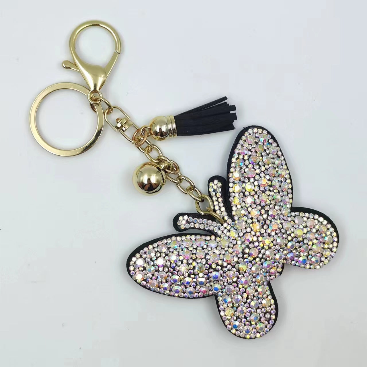 Wholesale Colorful butterfly creative pendant tassel keychain