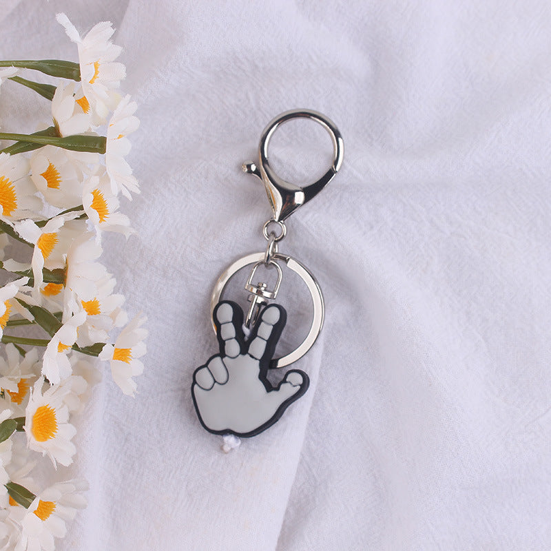 Wholesale Gesture keychain pendant men's gift car key bag pendant