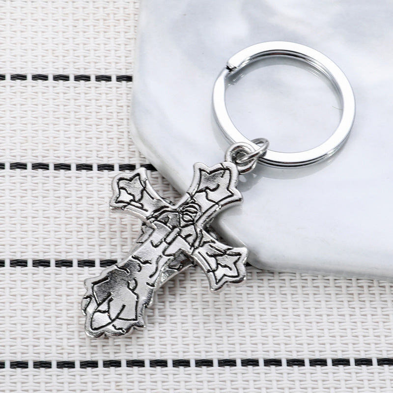 Wholesale Vintage Angel Cross Keychain