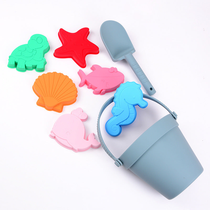 Wholesale Seaside Beach Silicone Toy Parent-child Interactive Sand Digging Shovel Play Water Tool