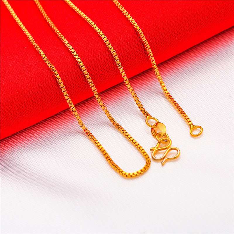 Wholesale Gold-plated water wave snake bone necklace box necklace