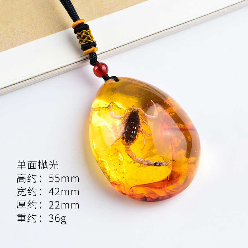 Wholesale True Live Insect Specimen Amber Pendant