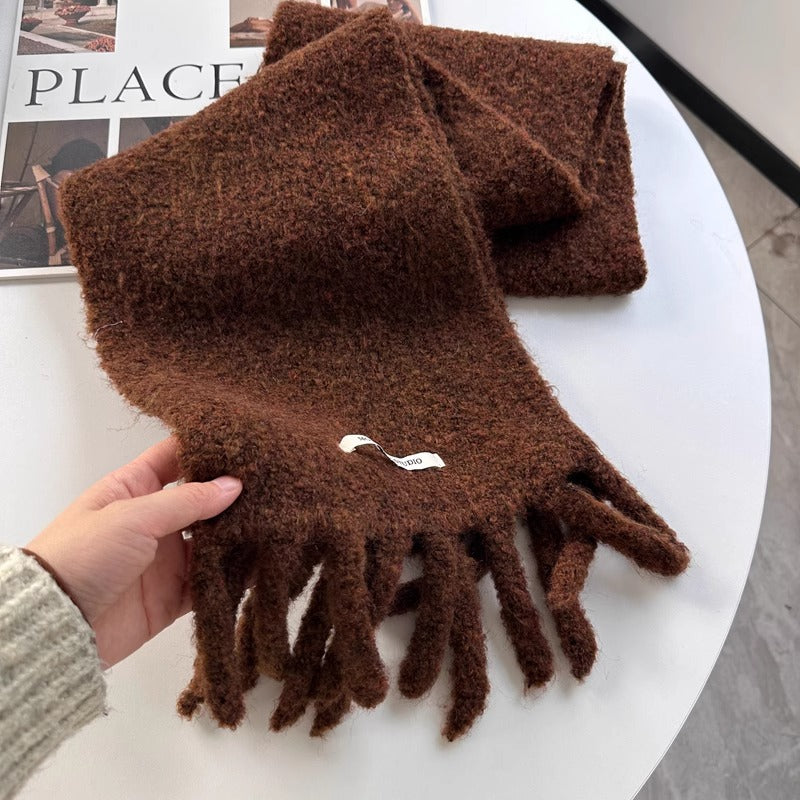 Wholesale Winter Alpaca Thick Fringed Thickened Warm Scarf