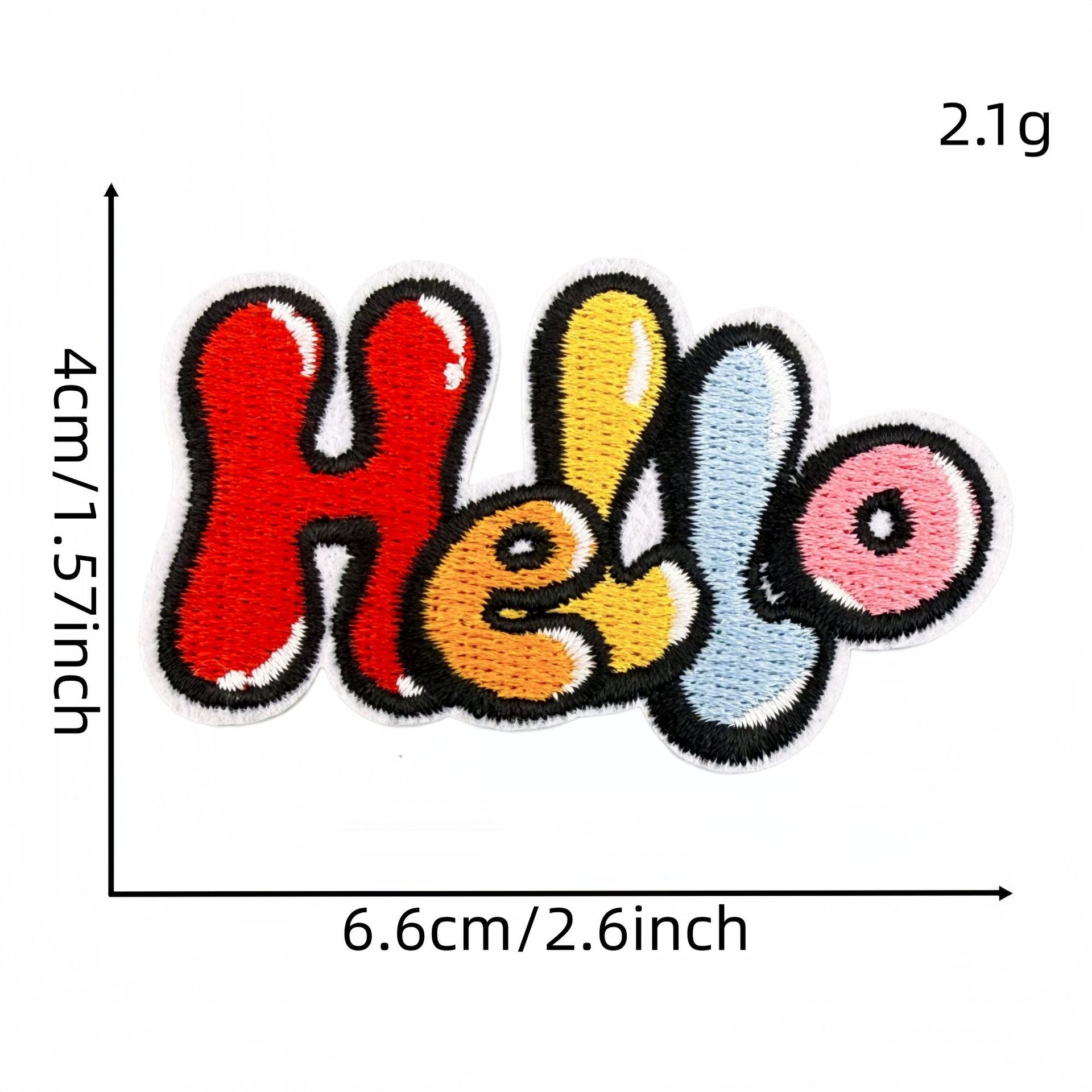 Wholesale Cartoon Hello Embroidered Patch For Everyday DIY Decoration Clothing Accessory
