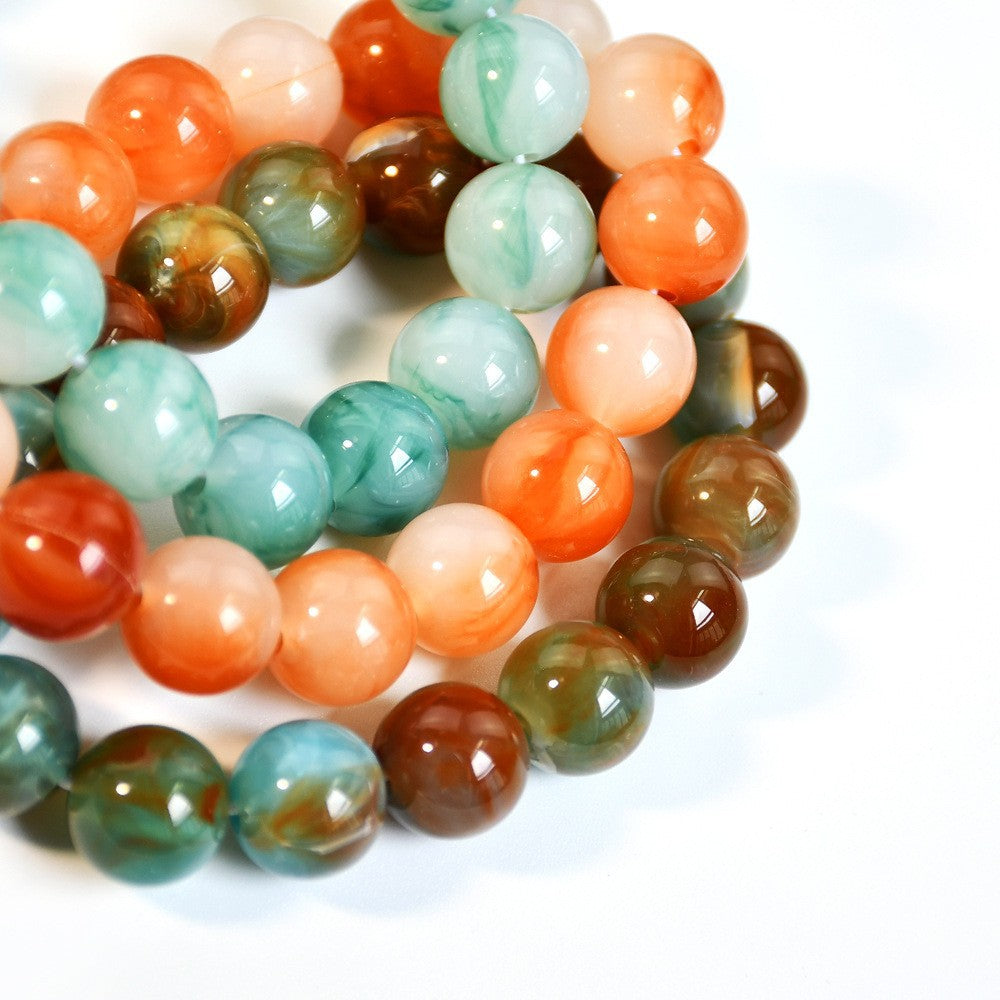 Wholesale Colorful imitation jade beads versatile niche non-fading bracelet