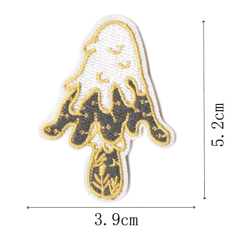 Wholesale Mushroom Embroidery Patches Set Of 14 Iron On DIY Decorative Accent For Clothing Resale
