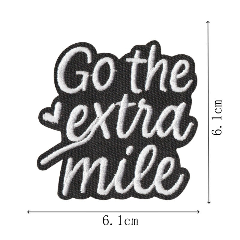 Wholesale Trendy Iron On Embroidered Alphabet Patch Set Of 9 Black Background For Clothing Towel DIY Decorative