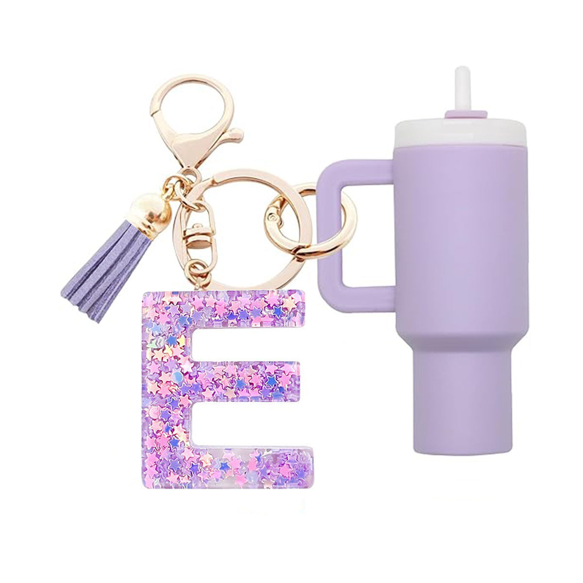 Wholesale Cute New Mini  26 Initials Ice Cup Tumbler Cup Keychain Can Wrap Women Backpack Pendant