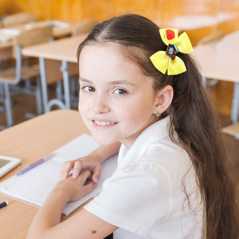 Wholesale Children' s Bow Hairpin Simple Versatile Hair Accessory Back-To-School Season