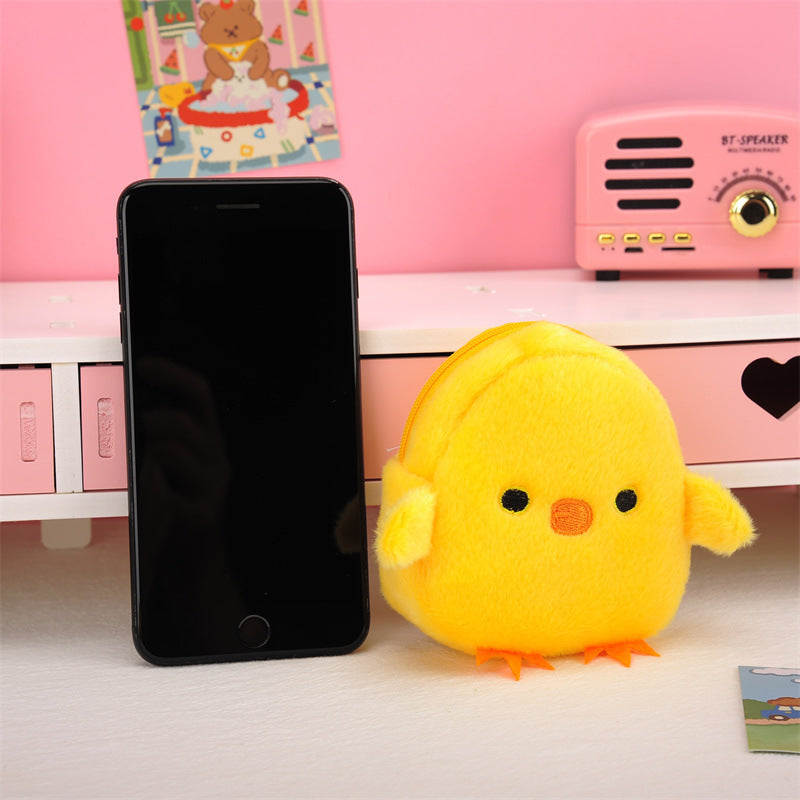 Wholesale of New Small Yellow Chicken Fluffy Zero Wallet