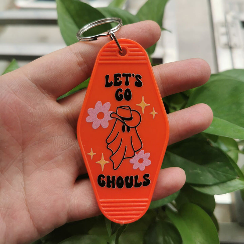 Wholesale Halloween Retro Hotel Keychain