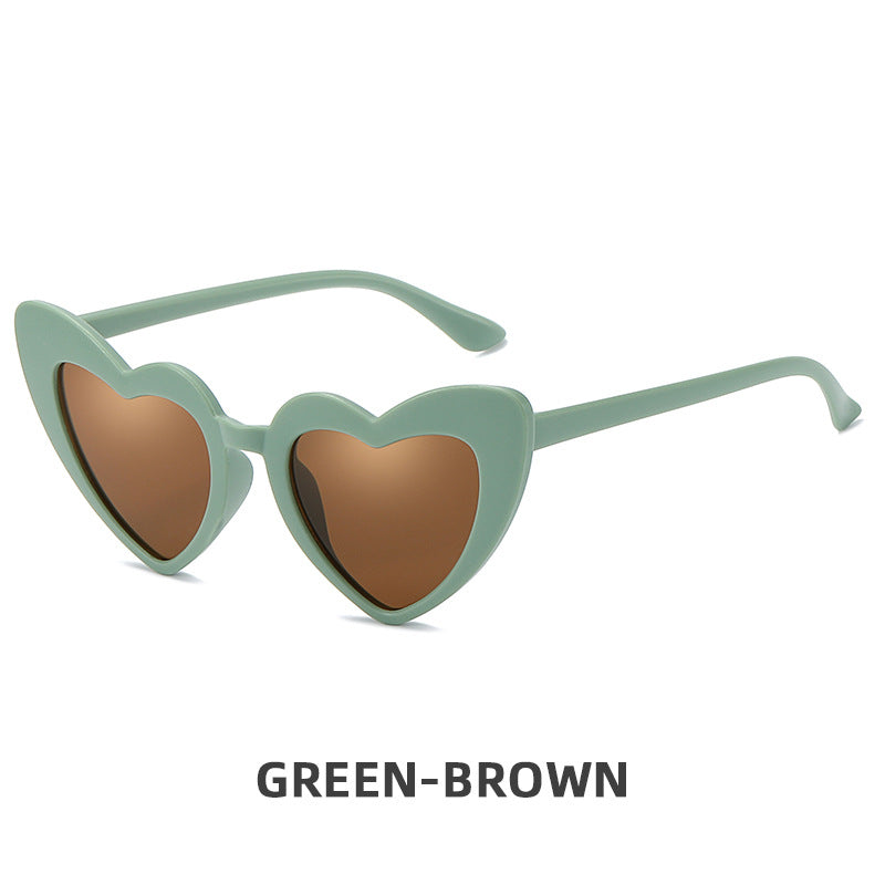 Wholesale Children's Retro Personality Love Style Anti-ultraviolet Sunglasses