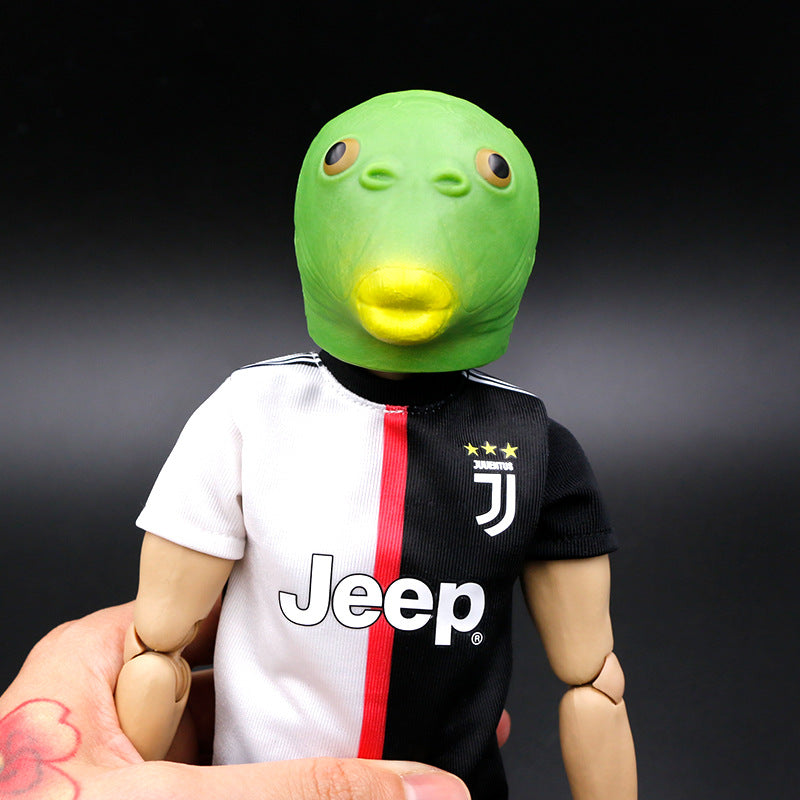 Cadena de llave de cubierta de la cabeza de la máscara de pescado de monstruos de plástico al por mayor