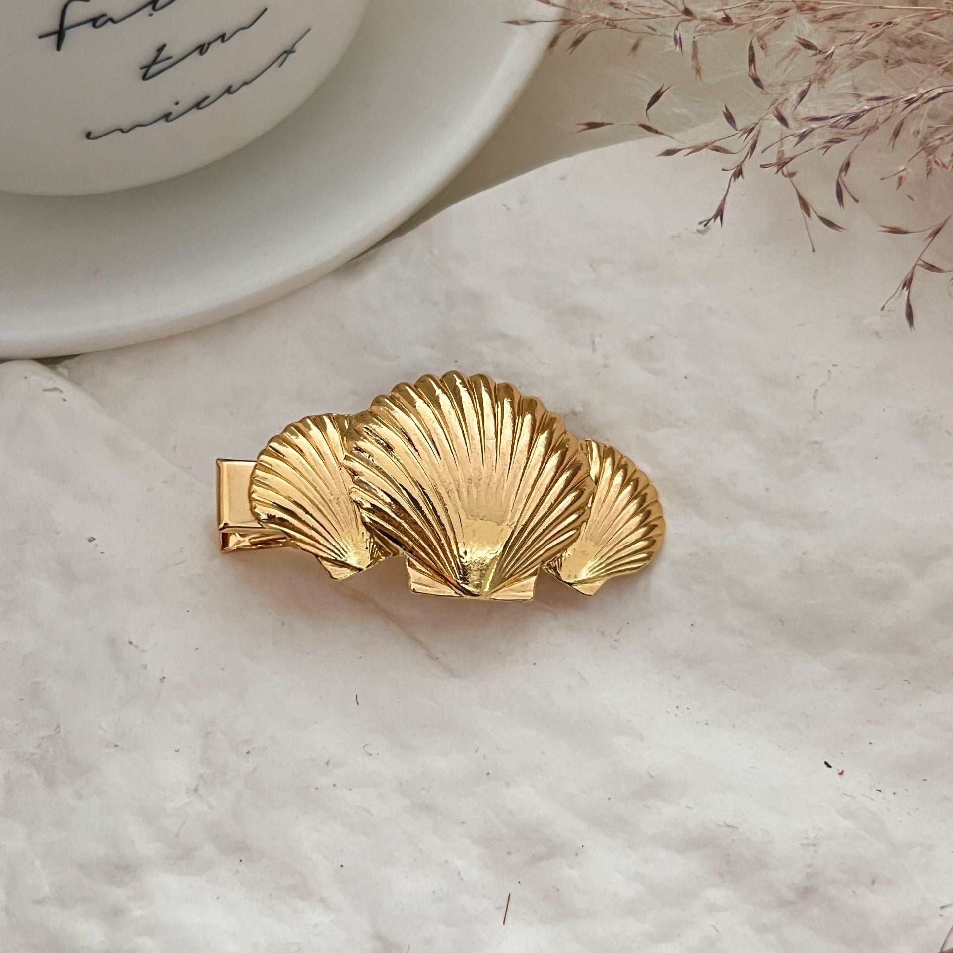 Wholesale Summer New High-grade Niche Marine Style Alloy Texture Striped Hairpin Hair Accessories for Women