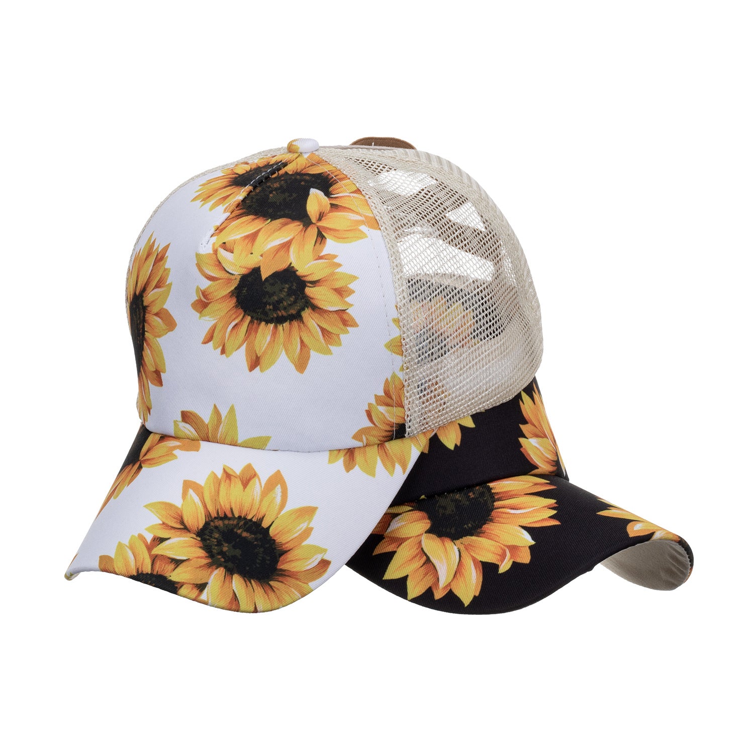 Wholesale Sunflower Ponytail Baseball Cap