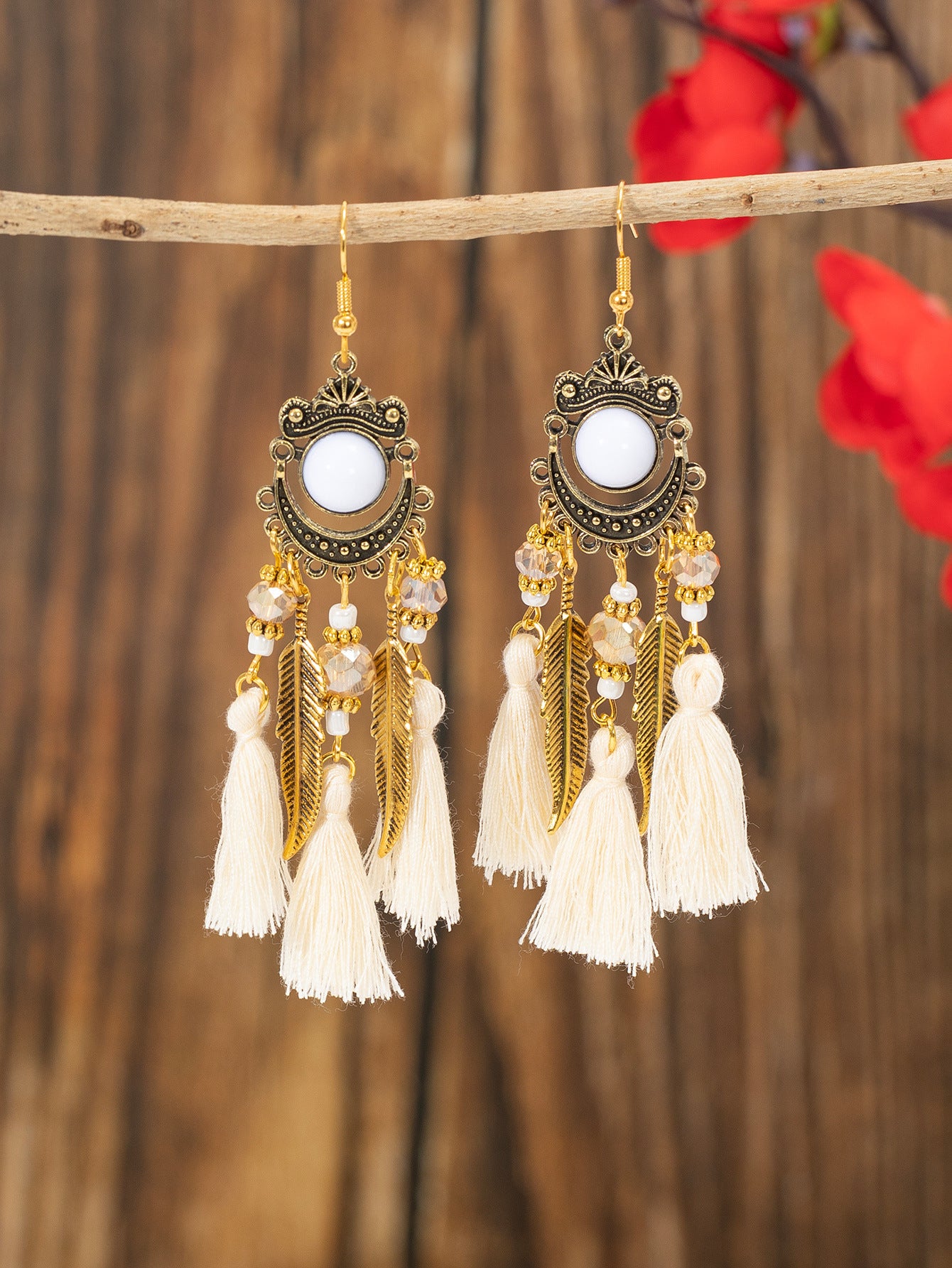 Wholesale Ethnic retro long tassel earrings