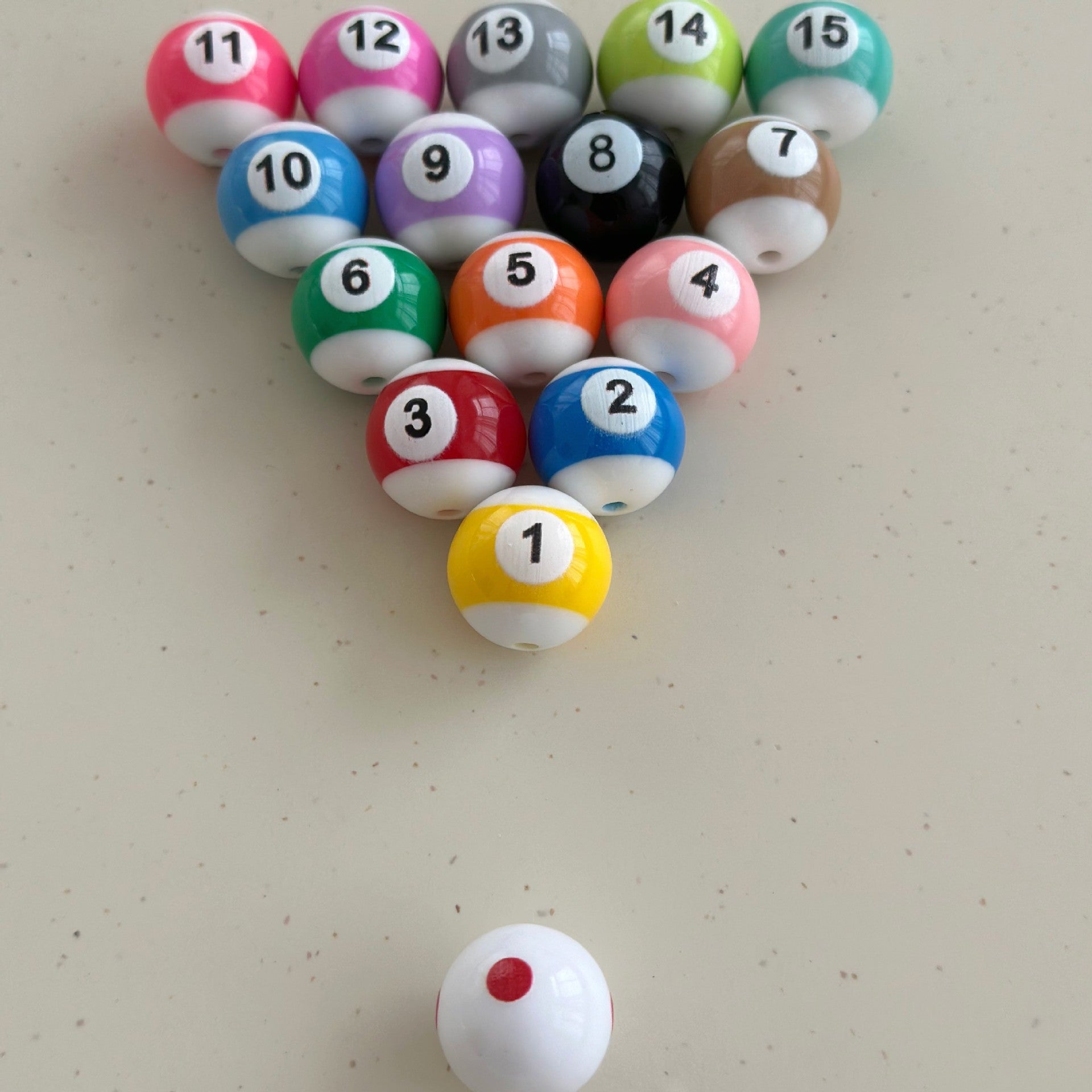 Wholesale 10PCS Billiard Beads Resin Beads Diy Beads