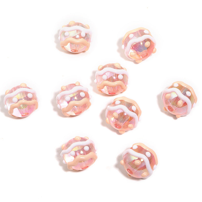 Wholesale  10pcs   Pink acrylic bead  Acrylic Beads
