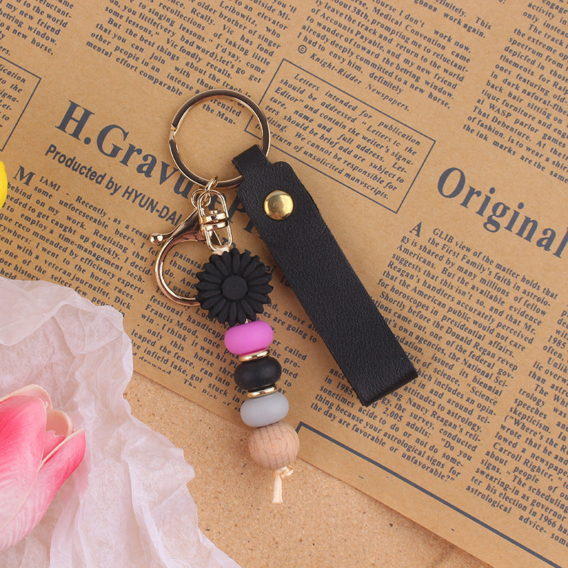 Wholesale  Cartoon  Pendant  Leather  Silicone Keychain