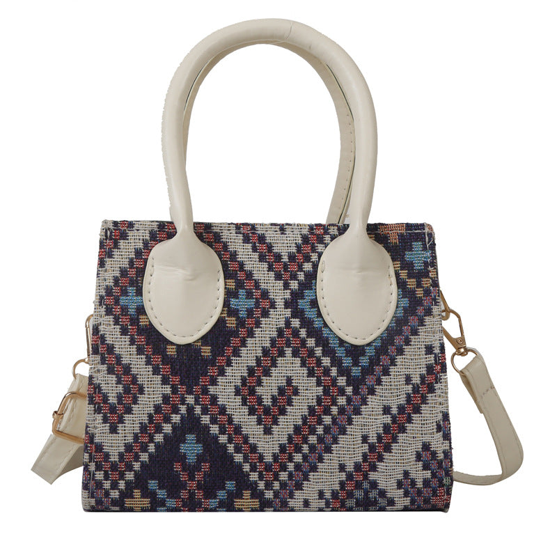 Wholesale PU Ethnic Style Small Square Bag